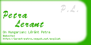 petra lerant business card